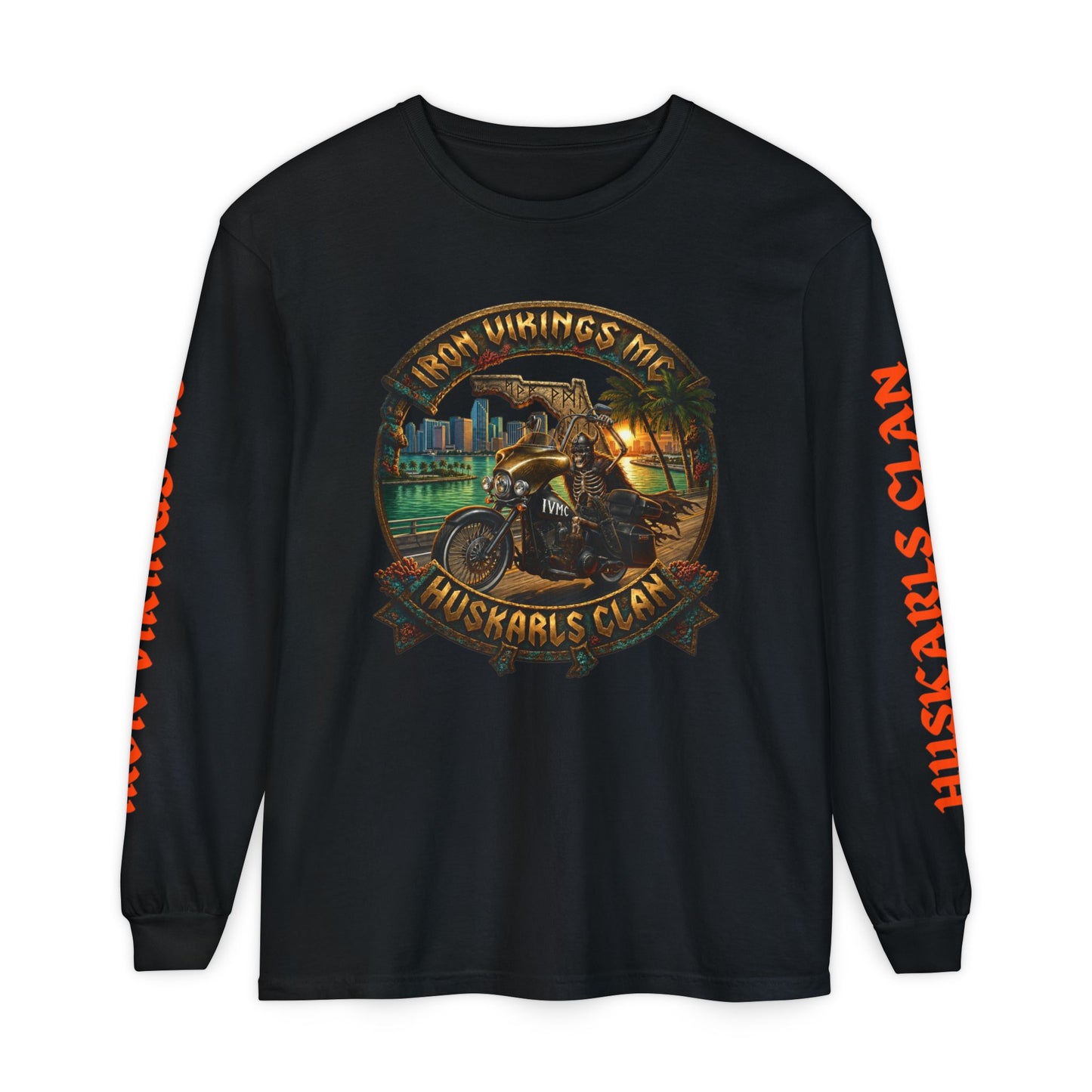 IVMC Huskarls Clan Miami Rider Long Sleeve Tee